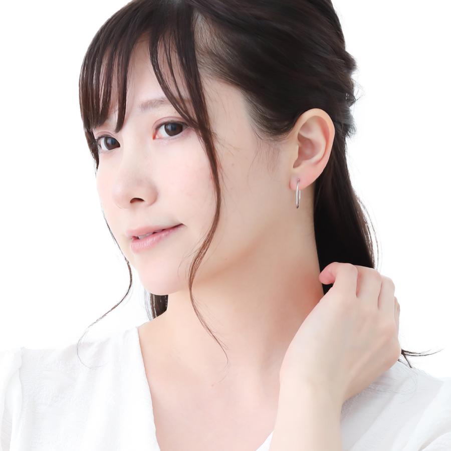 フープピアス プラチナ900 pt900 スナップ 華奢 細身 シンプル 上品