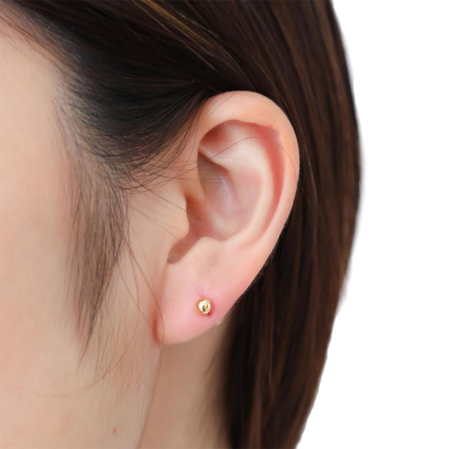 ピアス K18 ロングポスト 4mm玉 ボールピアス タブルロック ピアス K18 ロングポスト 4mm玉 ボールピアス タブルロック