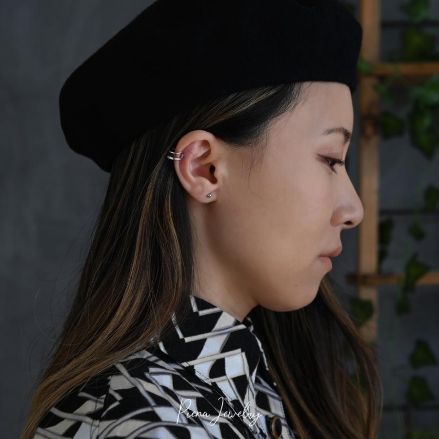 プラチナ900 3mmボールピアス Pt900 シルバー 丸玉 シリコン