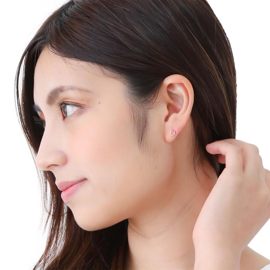 ピアス K10PG ピンクゴールド 蹄鉄 ホースシュー 小さめ 小ぶり 目立たない シンプル 日本製 爆買の画像