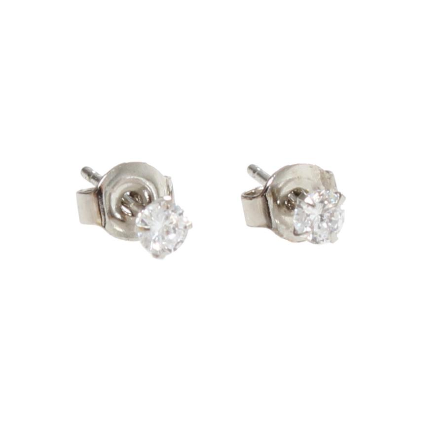ピアス キュービックジルコニア K18金ポスト 3mm 金属アレルギー対応