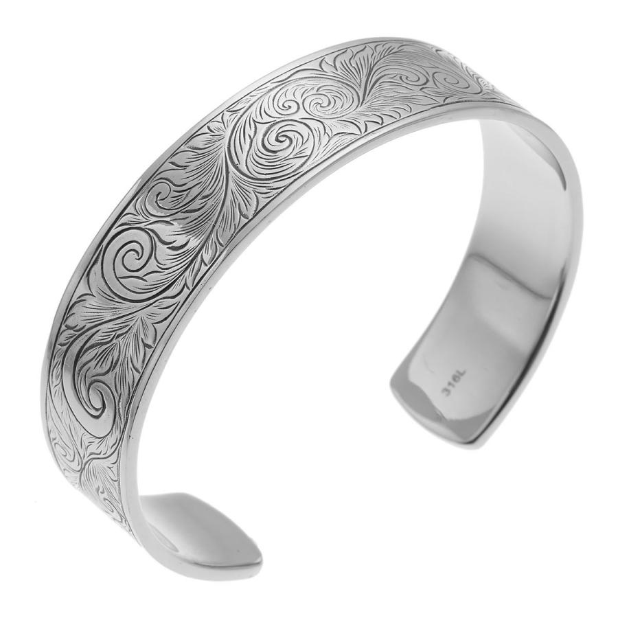 バングル ハワイアンジュエリー サージカルステンレス製 彫刻