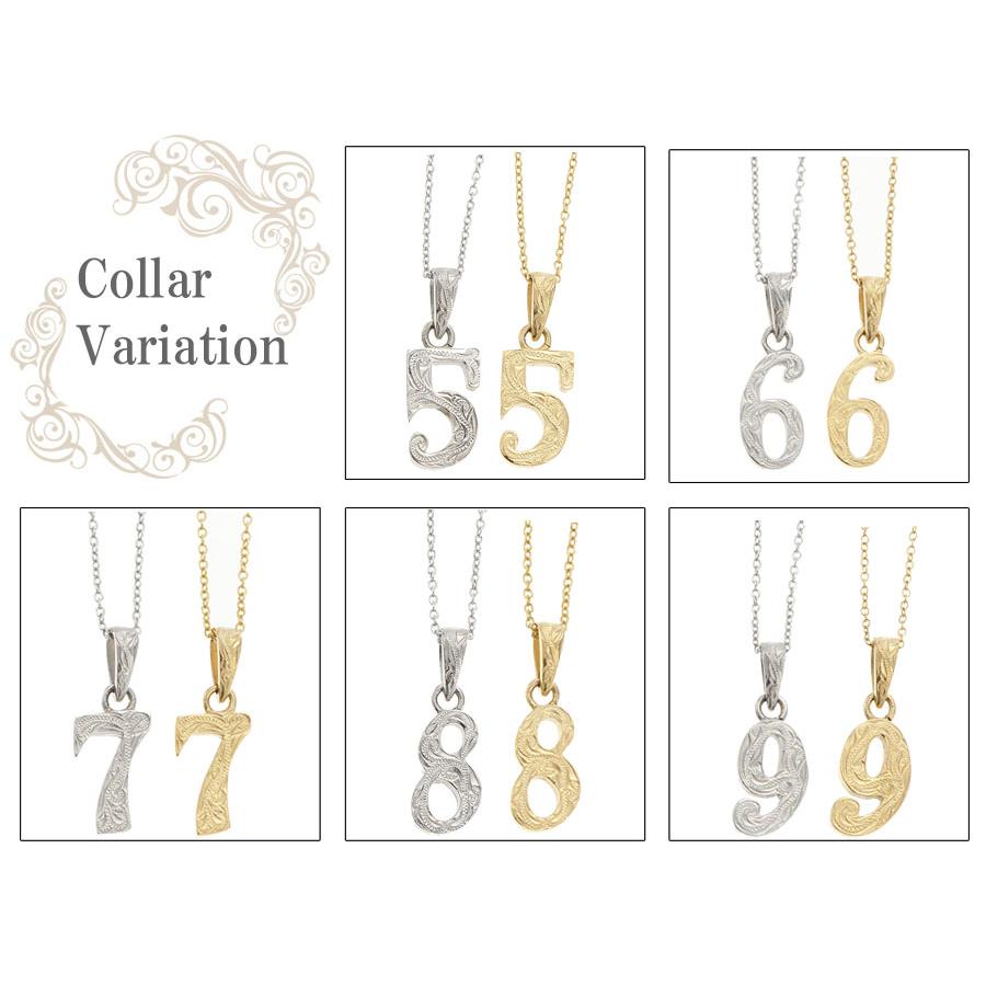 ネックレス レディース メンズ サージカルステンレス ナンバー 数字 ハワイアンジュエリー シルバー ゴールド 爆買の画像