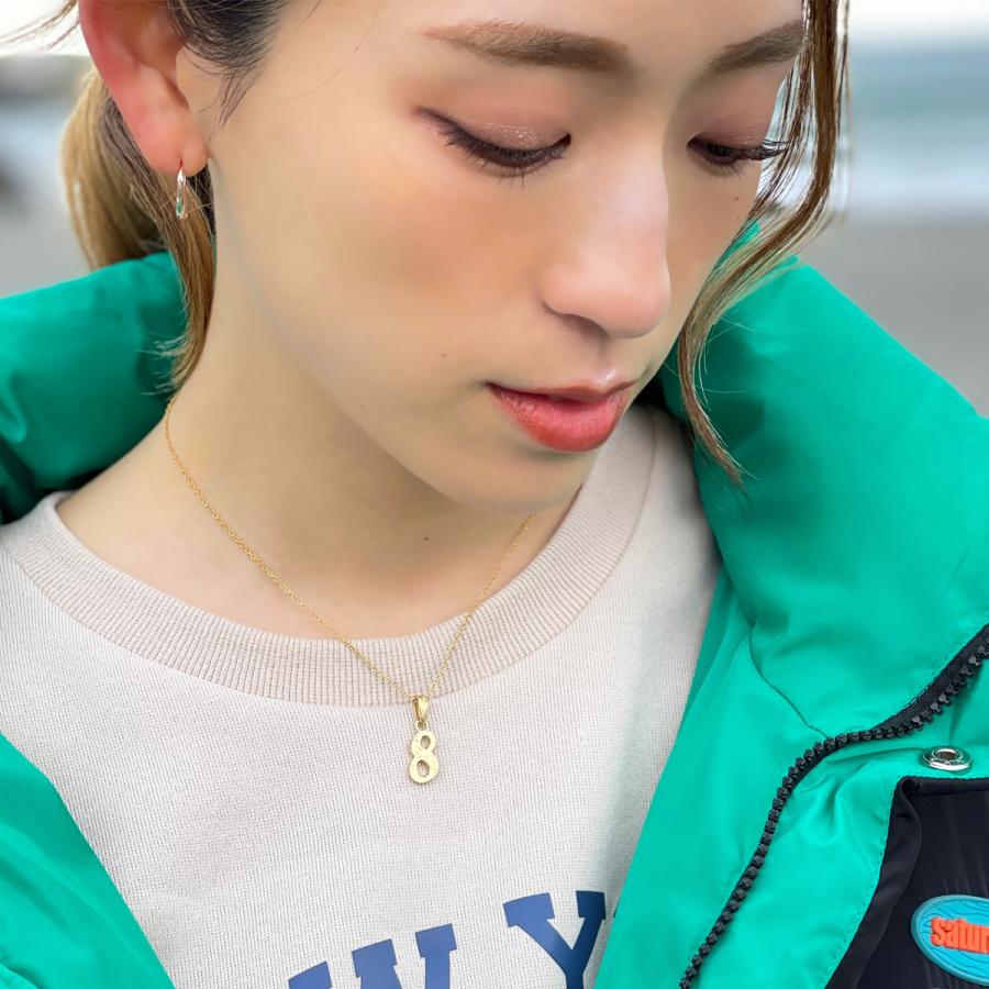 ネックレス レディース メンズ サージカルステンレス ナンバー 数字 ハワイアンジュエリー シルバー ゴールド 爆買の画像