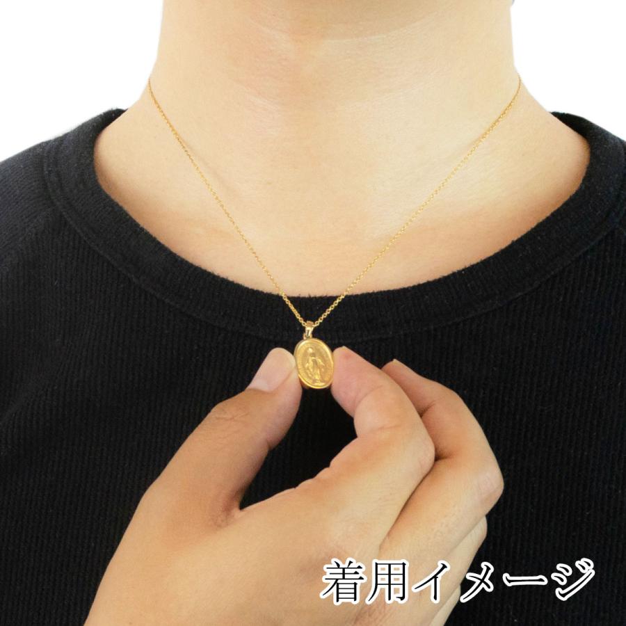 ネックレス サージカルステンレス コインモチーフ 聖母マリア メダイ