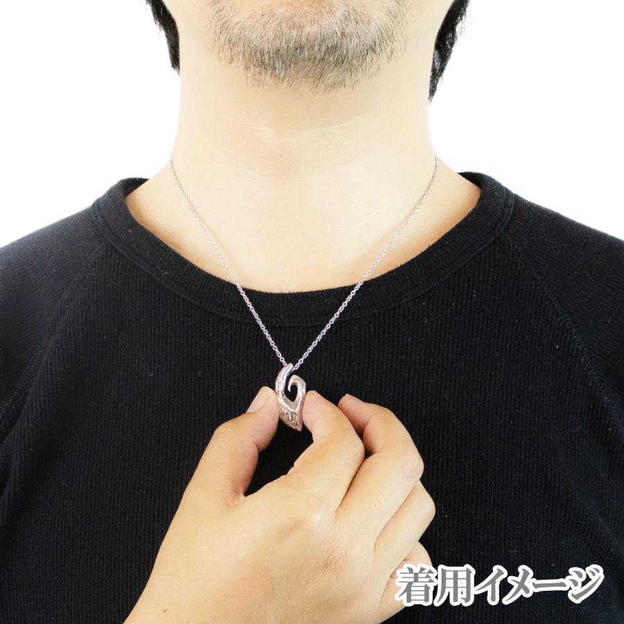 ネックレス ハワジュ サージカルステンレス マイレ スクロール 波 彫刻 釣り針フック お守り 爆買の画像