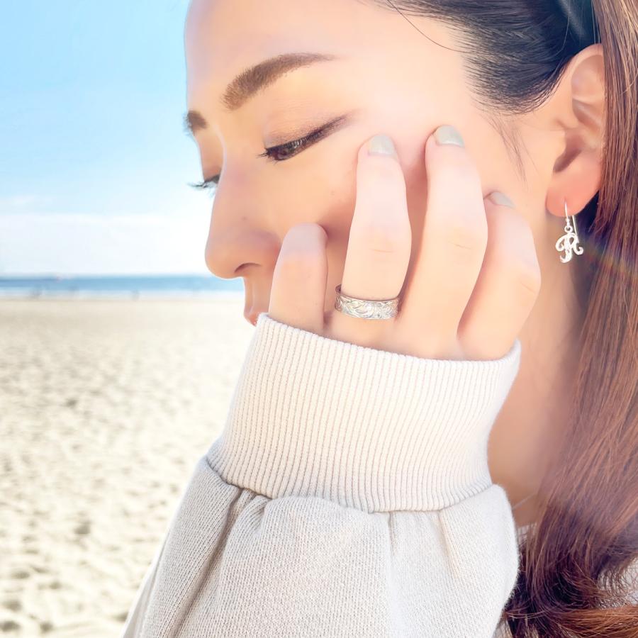 リング サージカルステンレス ハワイアンジュエリー プルメリア