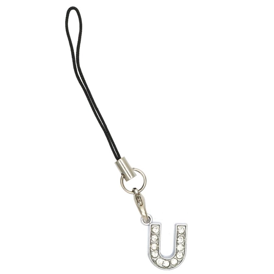 携帯ストラップ キラキラのミニイニシャル アルファベット