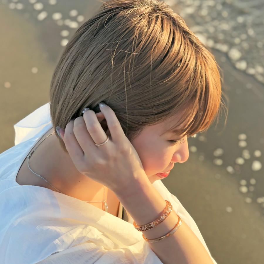 刻印対応 リング レディース メンズ サージカルステンレス ハワイアンジュエリー スクロール 彫り 金属アレルギー対応 爆買の画像