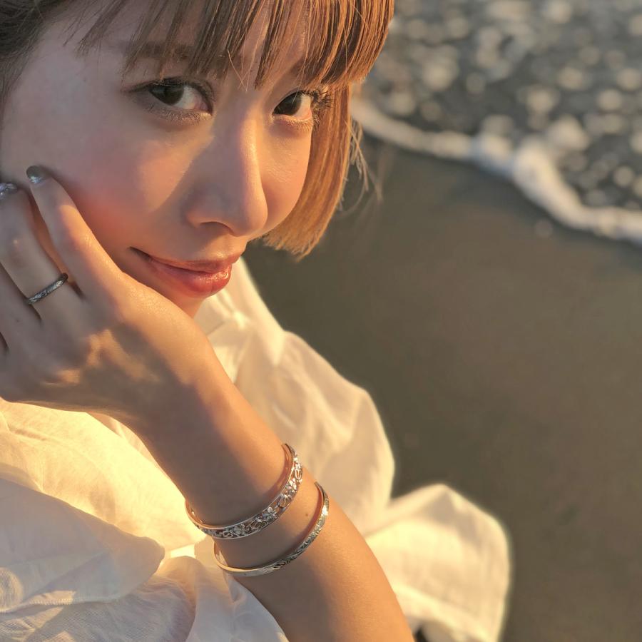 刻印対応 リング メンズ レディース サージカルステンレス ガンメタル ハワイアンジュエリー スクロール 金属アレルギー対応 爆買の画像