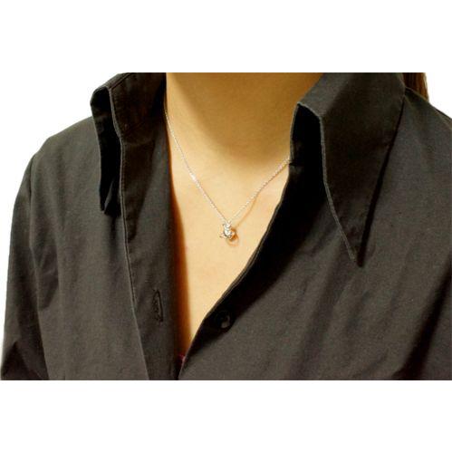 ネックレス レディース ペンダント 土星サターン ハート シルバー