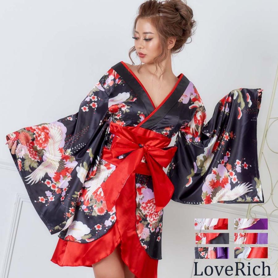 和柄着物ドレス キャバドレス 女性用 和柄 衣装 ダンス よさこい 花魁 コスプレ 派手 柄物 インパクト 華やか 爆買