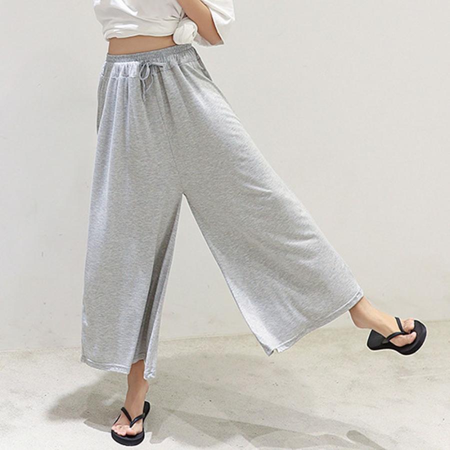 ワイドパンツ レディース 春夏 ロング ガウチョパンツ スカーチョ