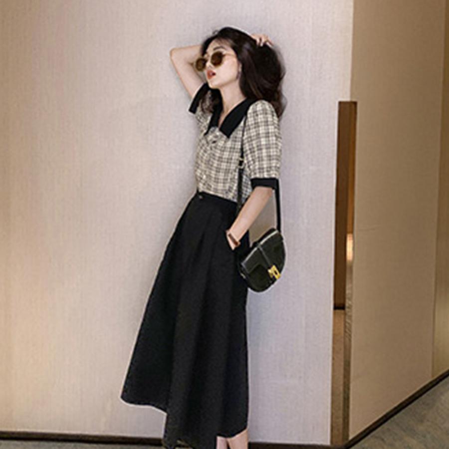 パラスパレス 半袖シャツ・ブラウス グレンチェック フリー 22夏のよそおい パラスパレス 半袖シャツ・ブラウス グレンチェック フリー 22夏