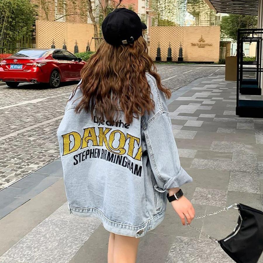 Radyファー付デニムジャケットＧジャン☆ビッグロゴ☆バックロゴ☆オーバーサイズ Radyファー付デニムジャケットGジャン☆ビッグロゴ☆バックロゴ