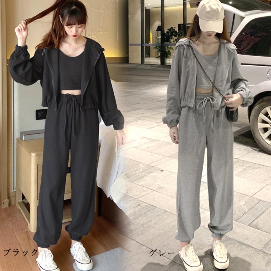 スリーピース ボーダー キャミ パーカー パンツ ホリデースーツ ハイクオリティストレッチ 段返り3つボタン スリーピーススーツ