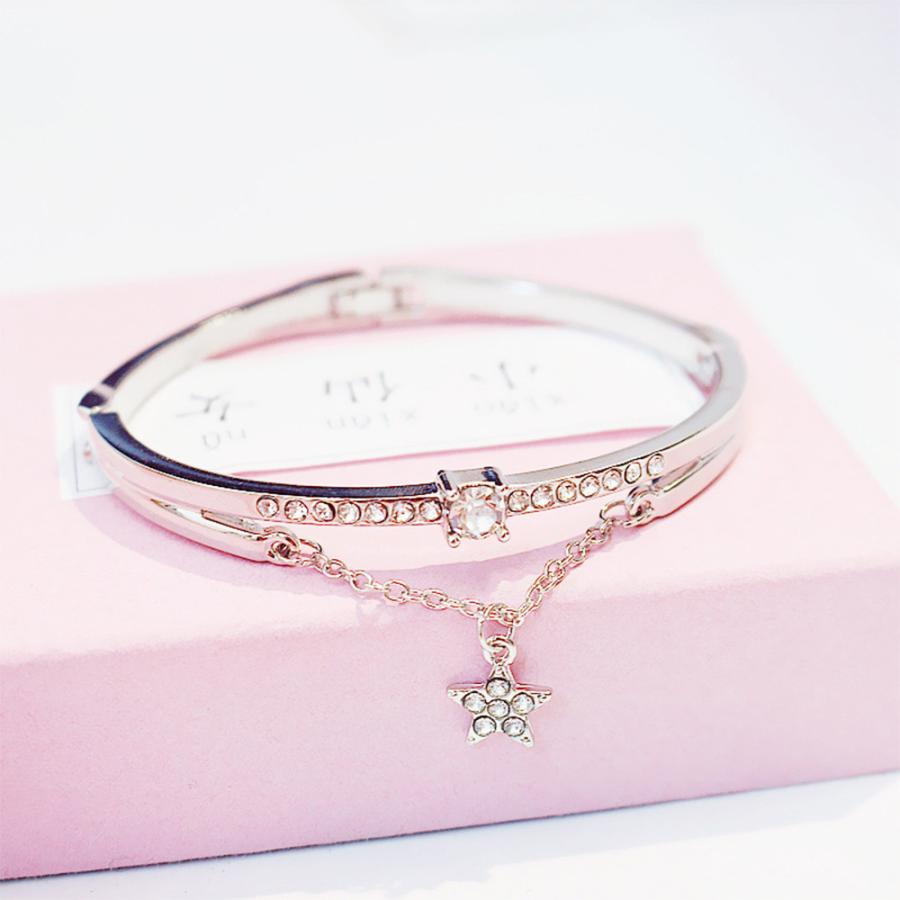 CC ブレスレット　シルバー　ラインストーン　星　スター　パール Bizarre/ビザール スターリー（星）シルバーブレスレット SBP079