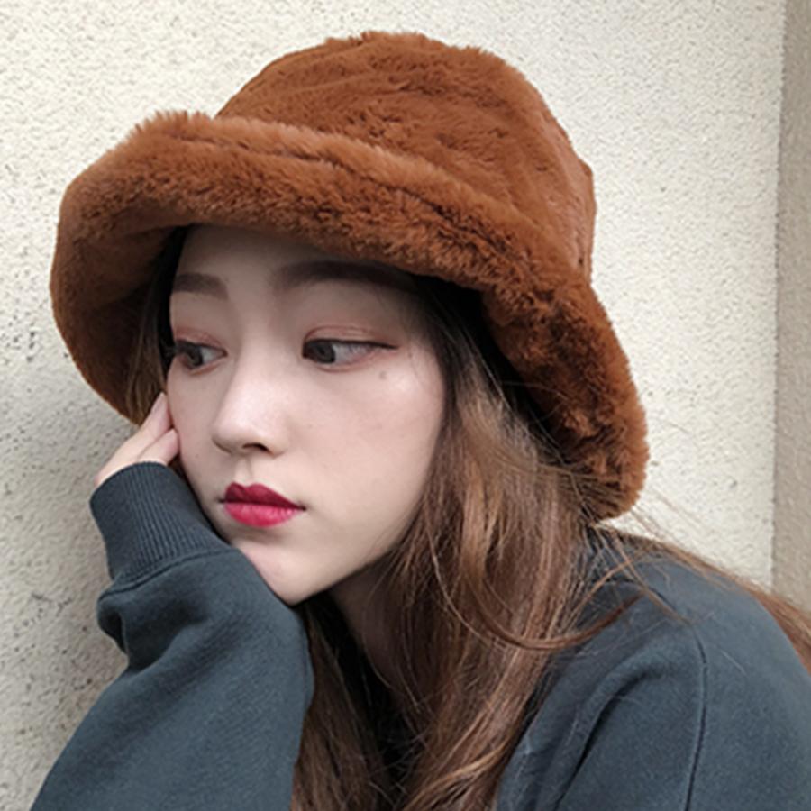バケットハット レディース 秋冬 ハット 帽子 フェイクファー