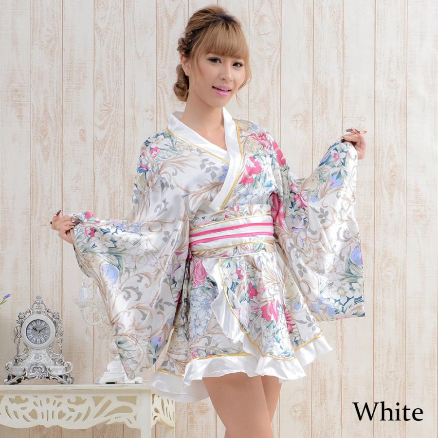 ドレス レディース 春夏秋冬 ミニ丈 着物ドレス パイピングフリル