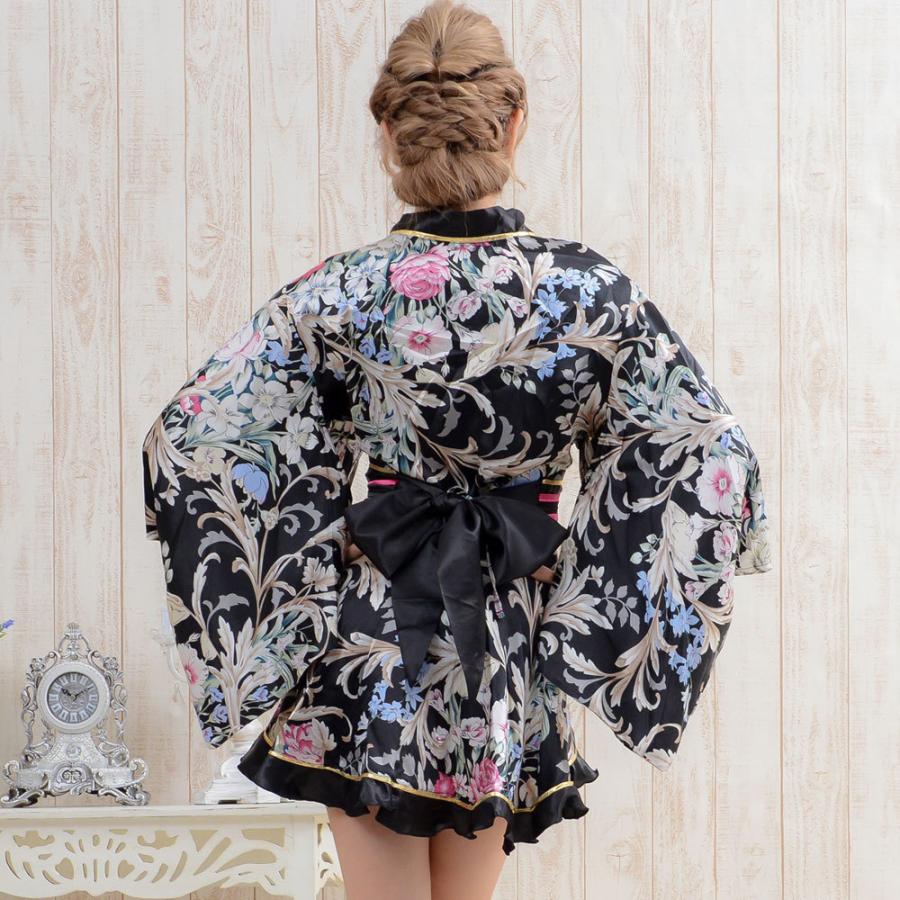 ドレス レディース 春夏秋冬 ミニ丈 着物ドレス パイピングフリル