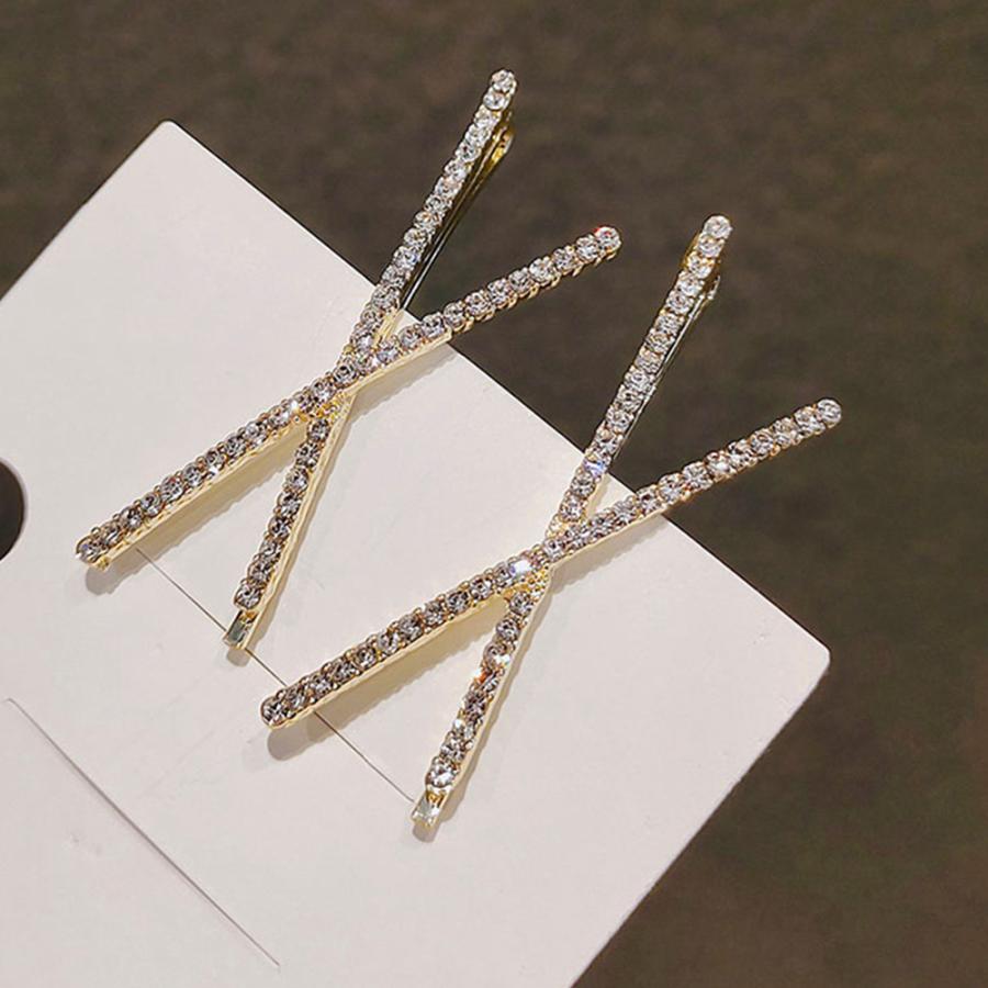 ヘアピン2点セット レディース 春夏秋冬 クロス ヘアアクセ