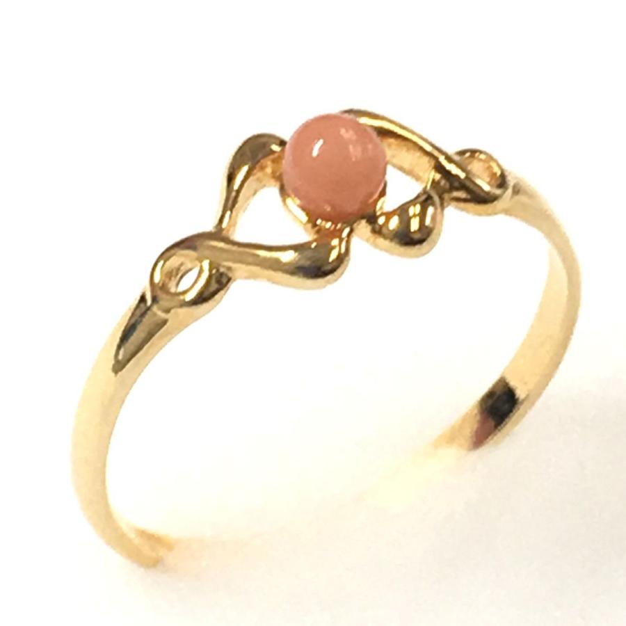 リング 指輪 レディース 日本製 サンゴ 華奢 ファッション デザイン ゴールド かわいい｜piena｜02