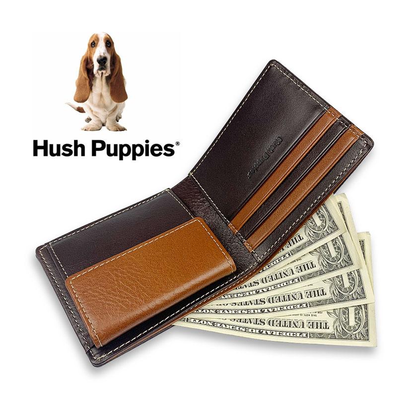 Hush Puppies 二つ折り財布 ショートウォレット 男性用 ハッシュパピー リアルレザー バイカラー 小銭入れ付き シック スタイリッシュ｜piena｜03