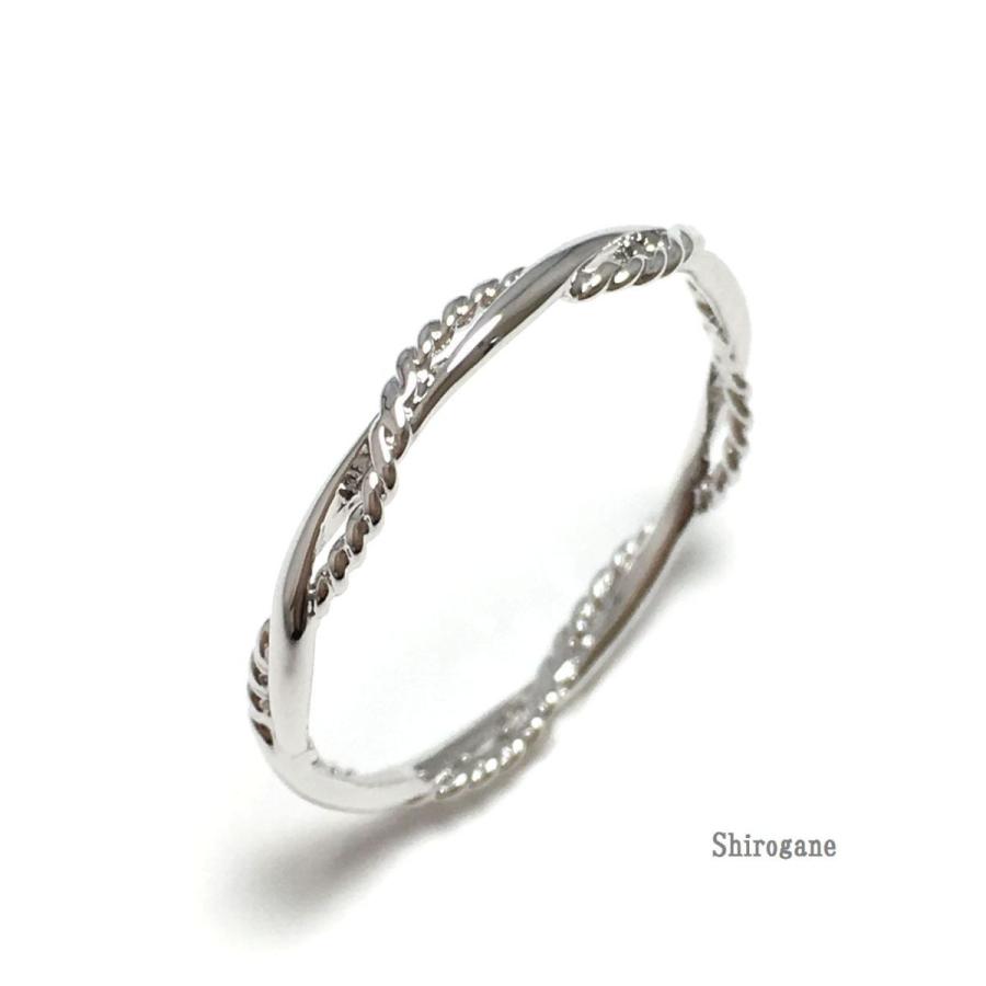 ワイヤーツイストリング 指輪 女性用 日本製 SILVER925 重ね着け