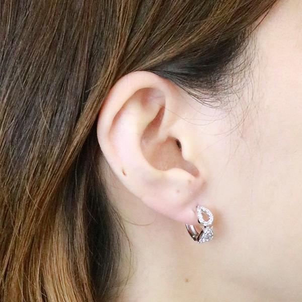 フープーピアス リングピアス ミニリング ダブルドロップリング 