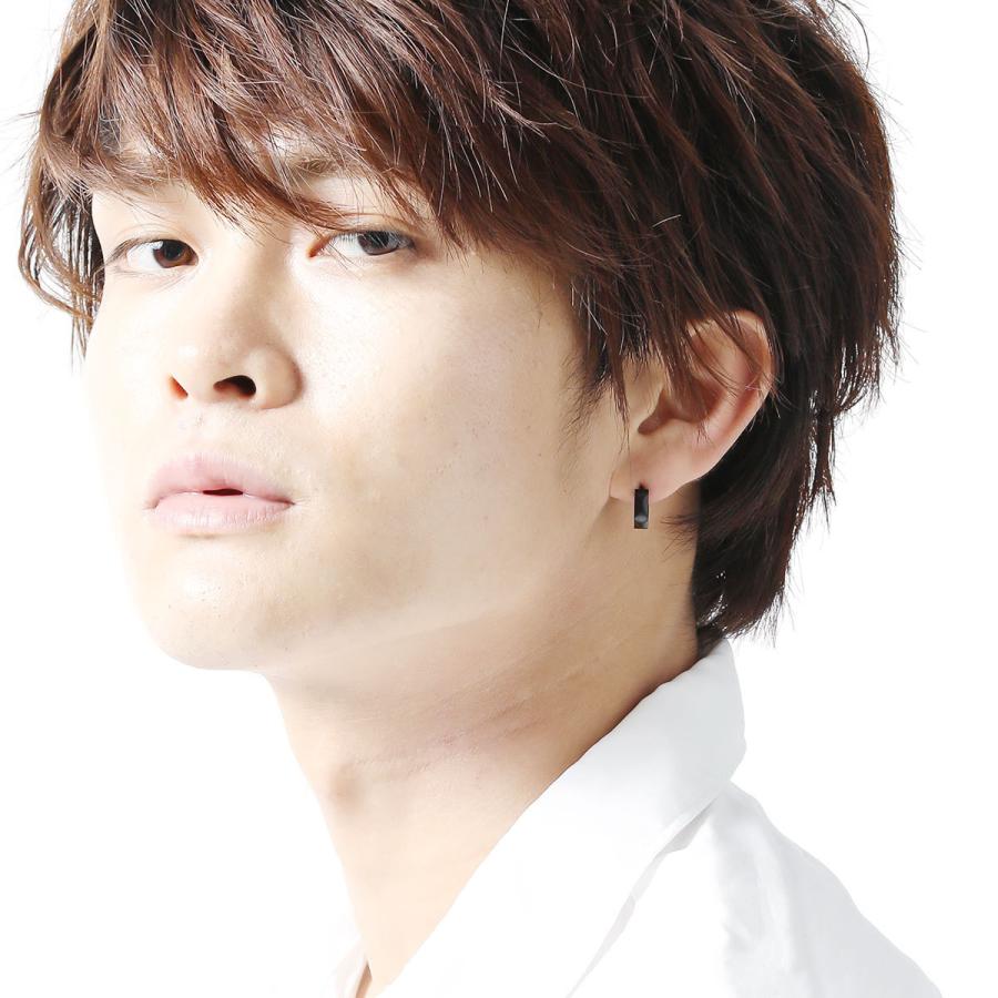 フープピアス サージカルステンレス製 巾着付き 中折れ ツヤなし