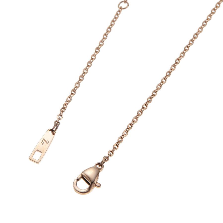 ネックレス サージカルステンレス製 ダブルリング キュービック