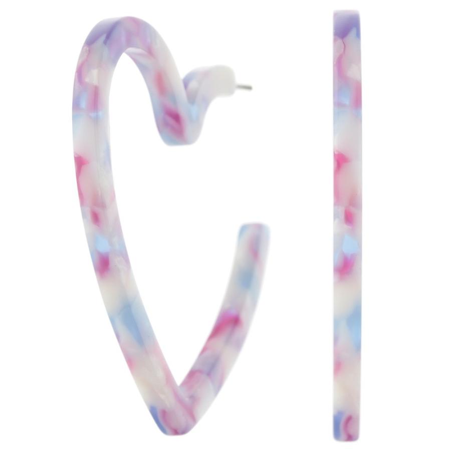 秋冬シンプル⭐くすみピンクのベロア風 フロッキーハートとメタルフープのピアス⭐ シンプル⭐秋冬ベロア風 くすみピンク フロッキーハートのピアス