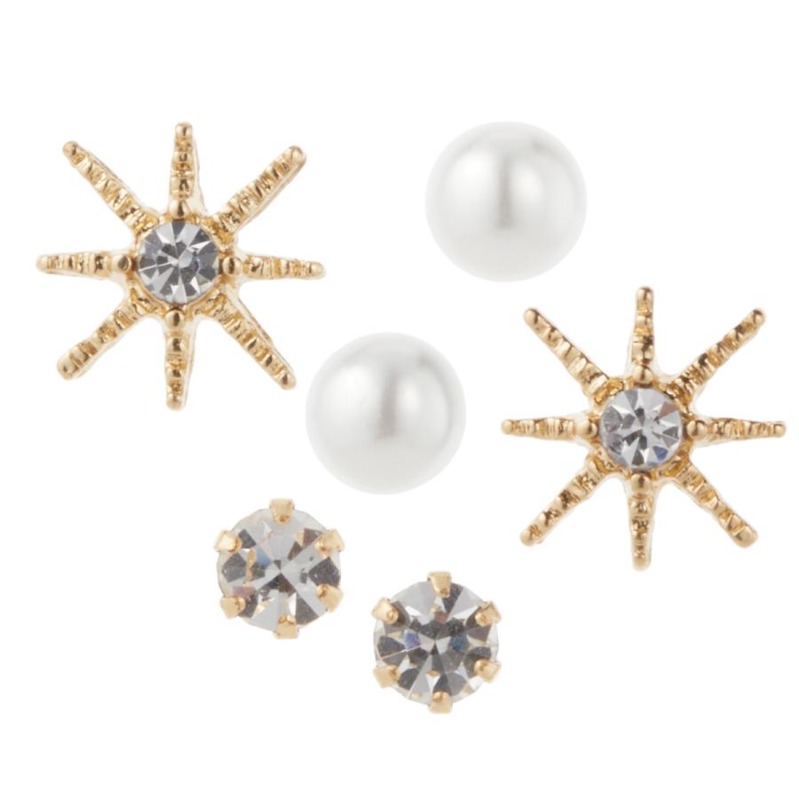 セットピアス サージカルステンレス製 6点セット 八芒星 スター 一粒