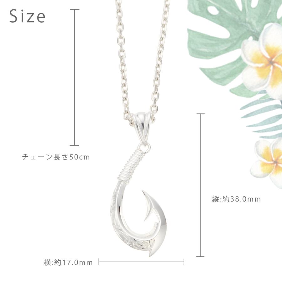 ネックレス ハワイアンジュエリー シルバー925製 フィッシュフック ネイティブハワイアン 50cm 爆買の画像