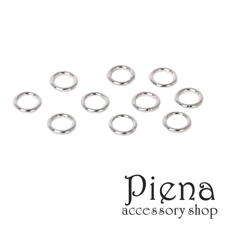 シルバー925 丸カン ロウ付け済み 0.89x6.0mm 10個 接続パーツ 金属