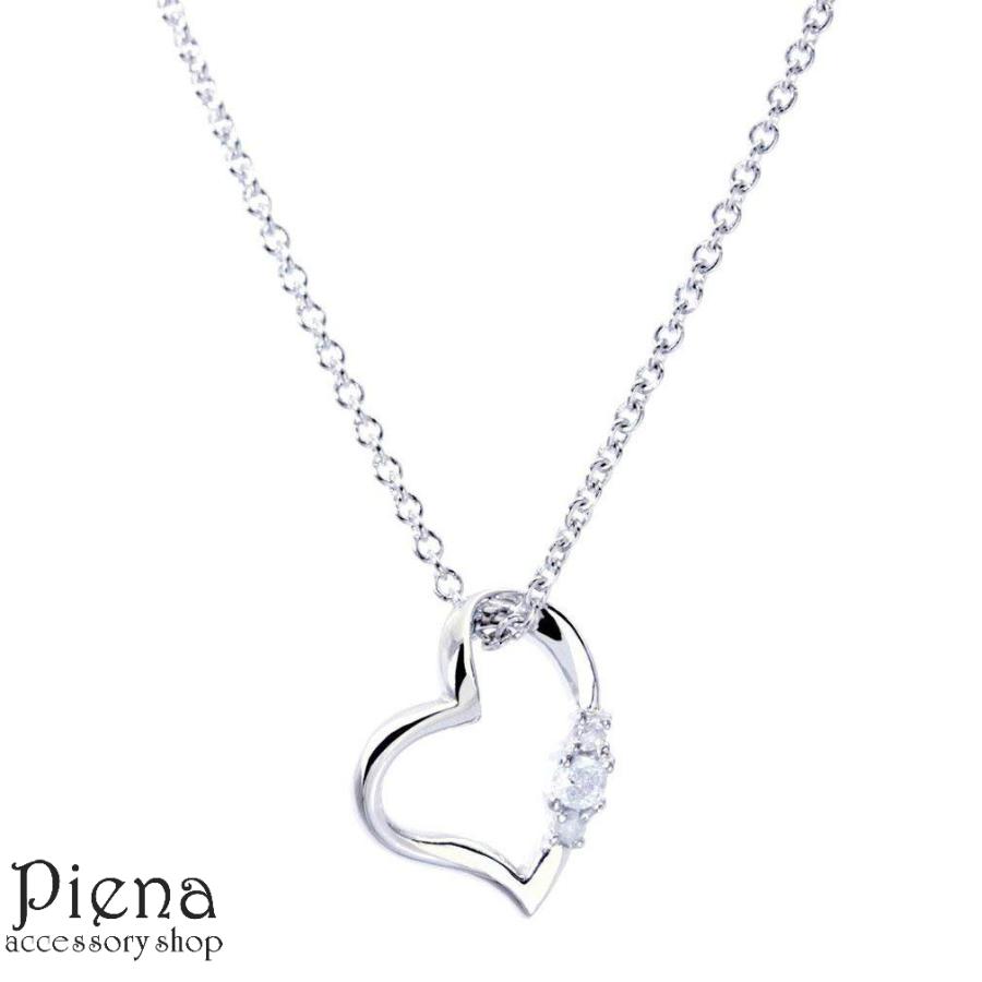 ハートダイヤモンドネックレス レディース ペンダント ダイヤモンド 4月の誕生石 Si E1491 04 アクセサリーショップ Piena 通販 Yahoo ショッピング