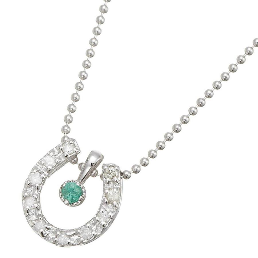 馬蹄ネックレス誕生石 レディース ペンダント ホースシュー シルバー