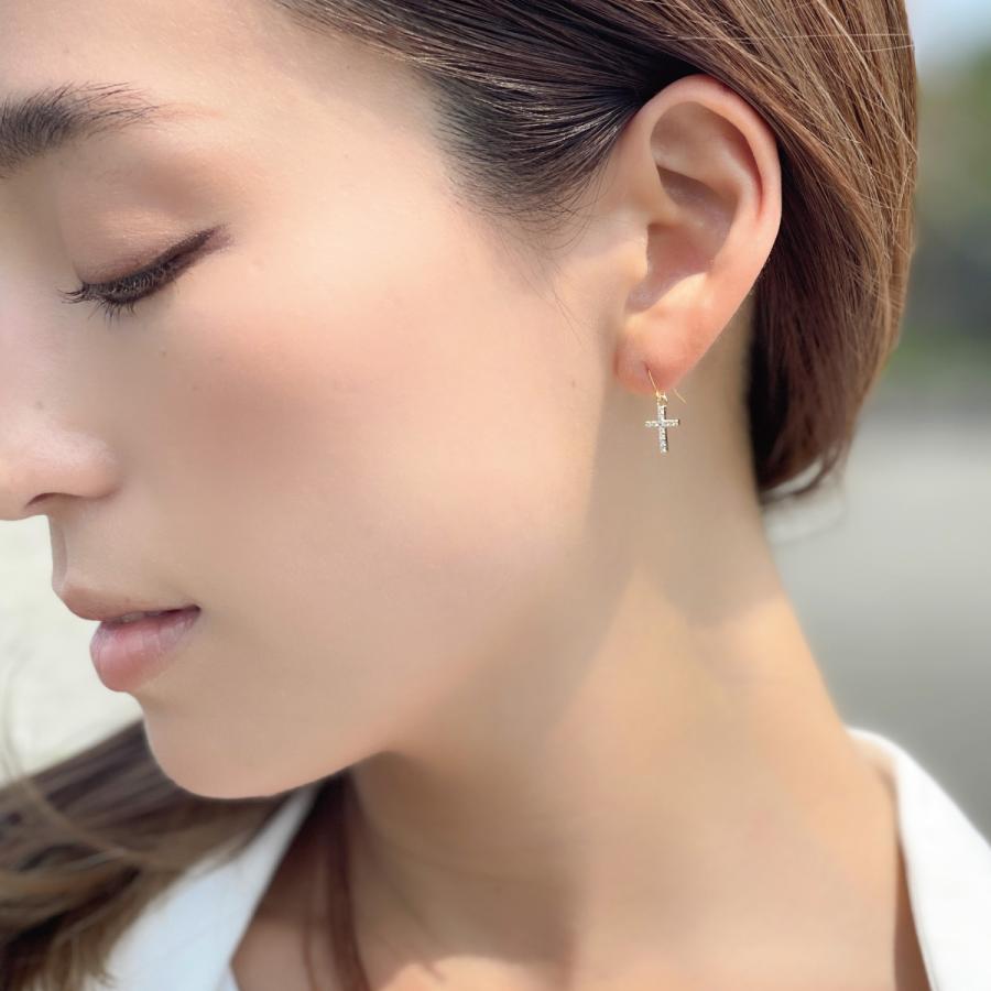 ピアス 日本製 K14ゴールドフィルドフック K14GF 14金 キュービック