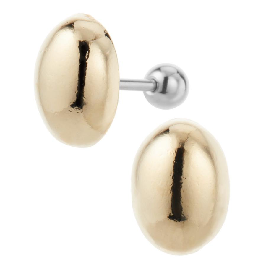 ボディピアス 18G サージカルステンレス316L ストレートバーベル 楕円