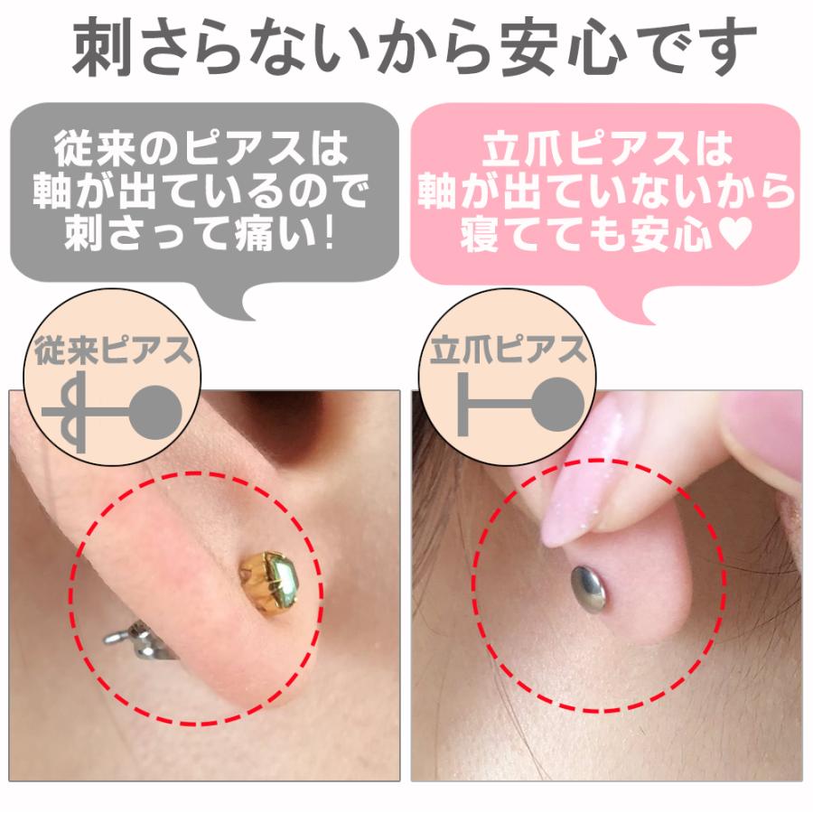 ボディピアス サージカルステンレス製 キュービックジルコニア 18G