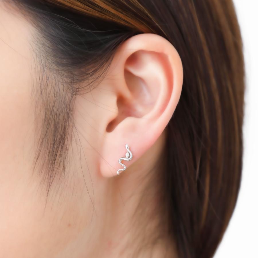 ボディピアス サージカルステンレス製 18G 片耳用 1個売り ヘビ