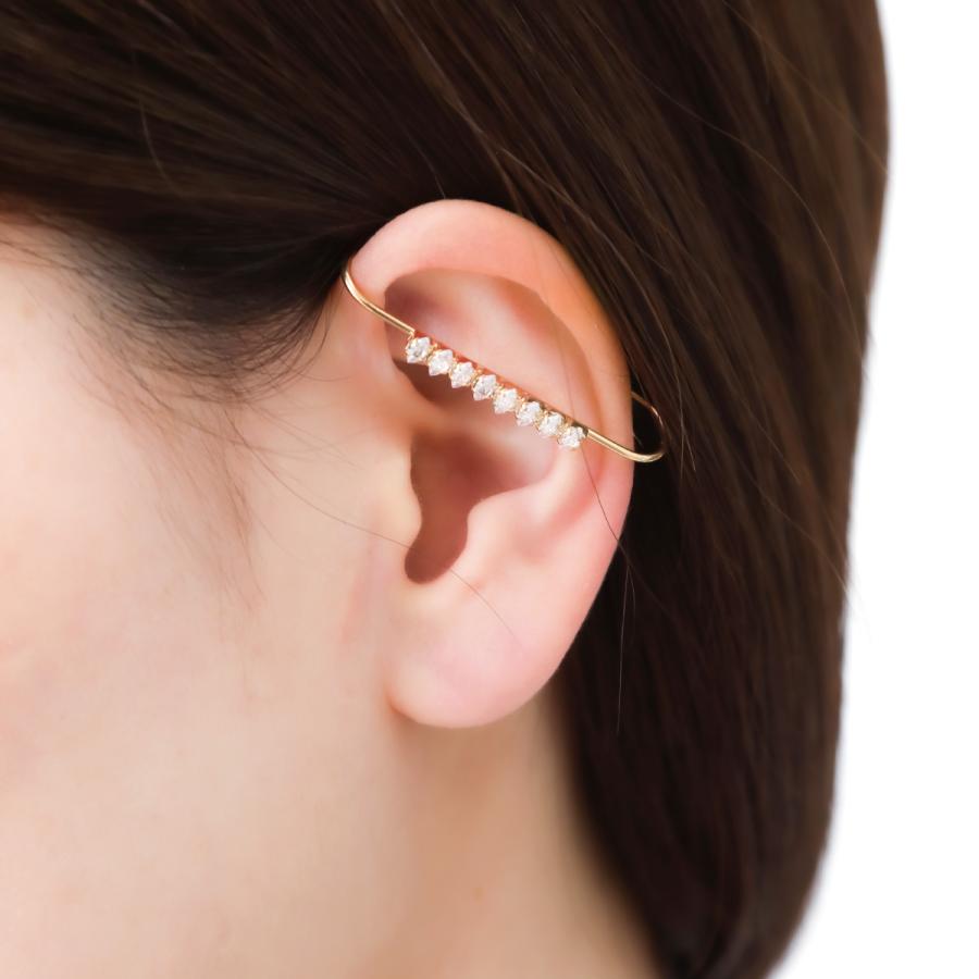 Shashi ジルコニア ピアス イヤークローラー イヤーカフ 耳