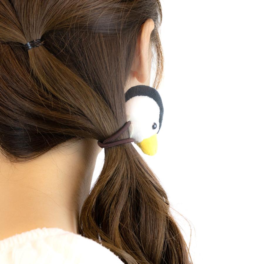 ヘアゴム アニマル イルカ ペンギン ヌイグルミ ヘアポニー トイ ヘア