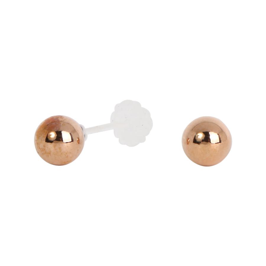 ピアス ボール 直径6mm シンプル ポリプロピレン製樹脂ポスト お肌に