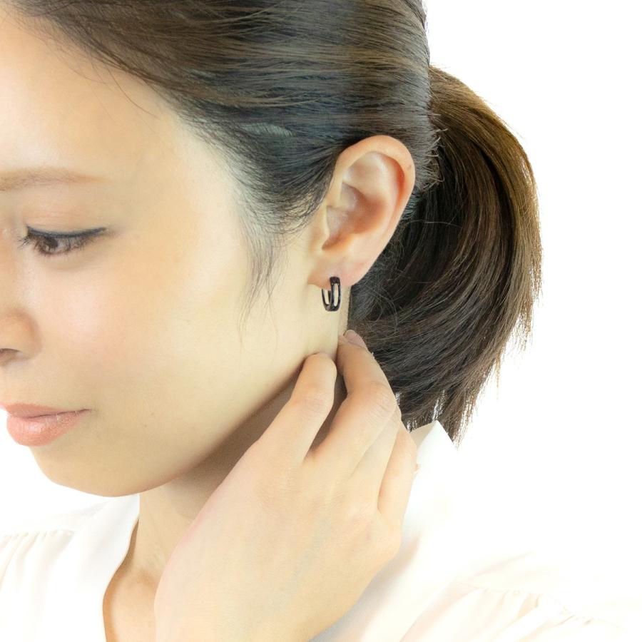 ピアス フープ 透かし 太め 中折れ ワンタッチ 直径12mm 幅3mm 金属アレルギー対応｜piena｜03