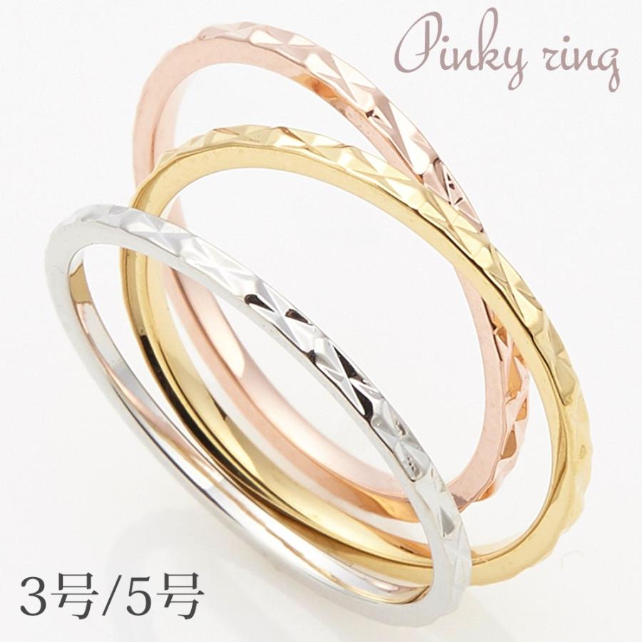 槌模様細身ピンキーリング 指輪 3号 5号 華奢 細い シンプル 重ね付け シルバー ゴールド ピンクゴールド レディース ギフト プレゼント用にも 春夏 Ss Prg 108a アクセサリーショップ Piena 通販 Yahoo ショッピング