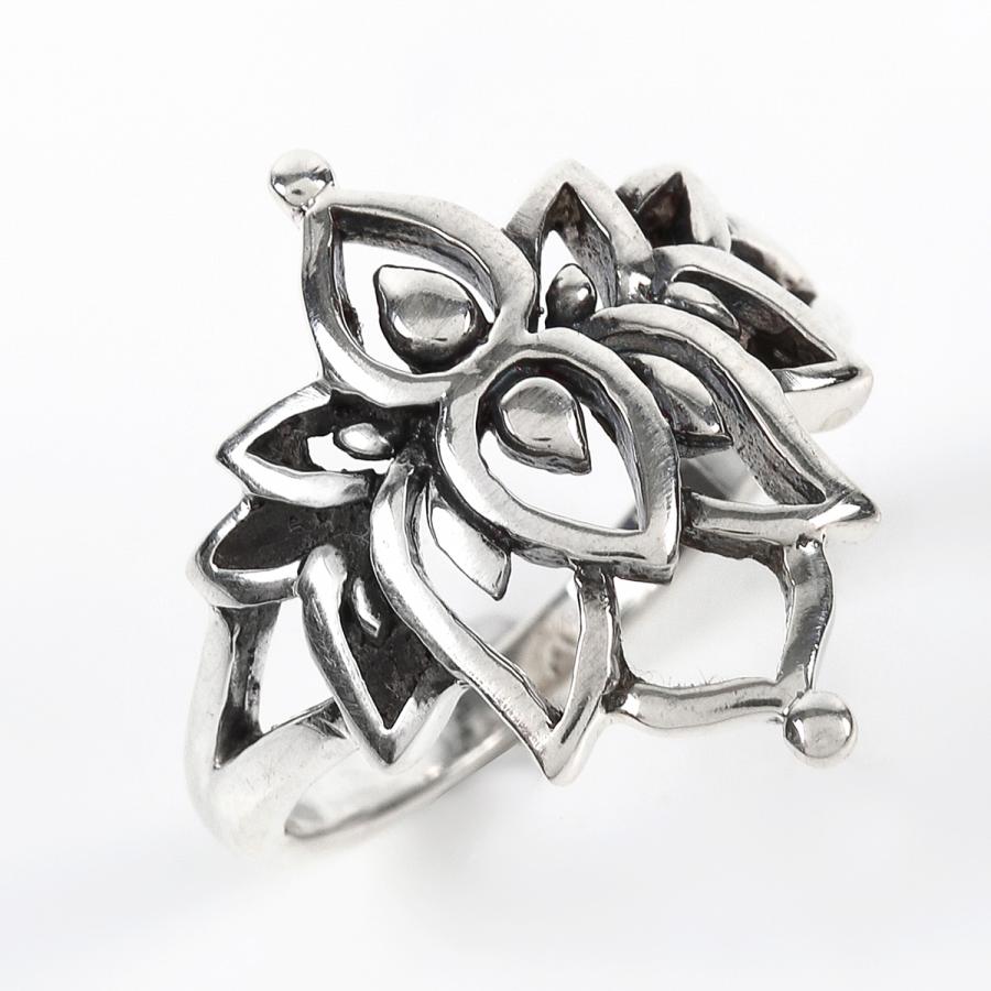 リング シルバー925 燻し 大きめ アンティーク エスニック ボヘミアン