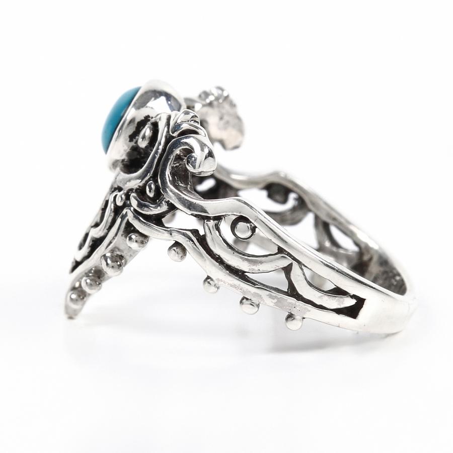 リング シルバー925 ネリターコイズ アンティーク エスニック