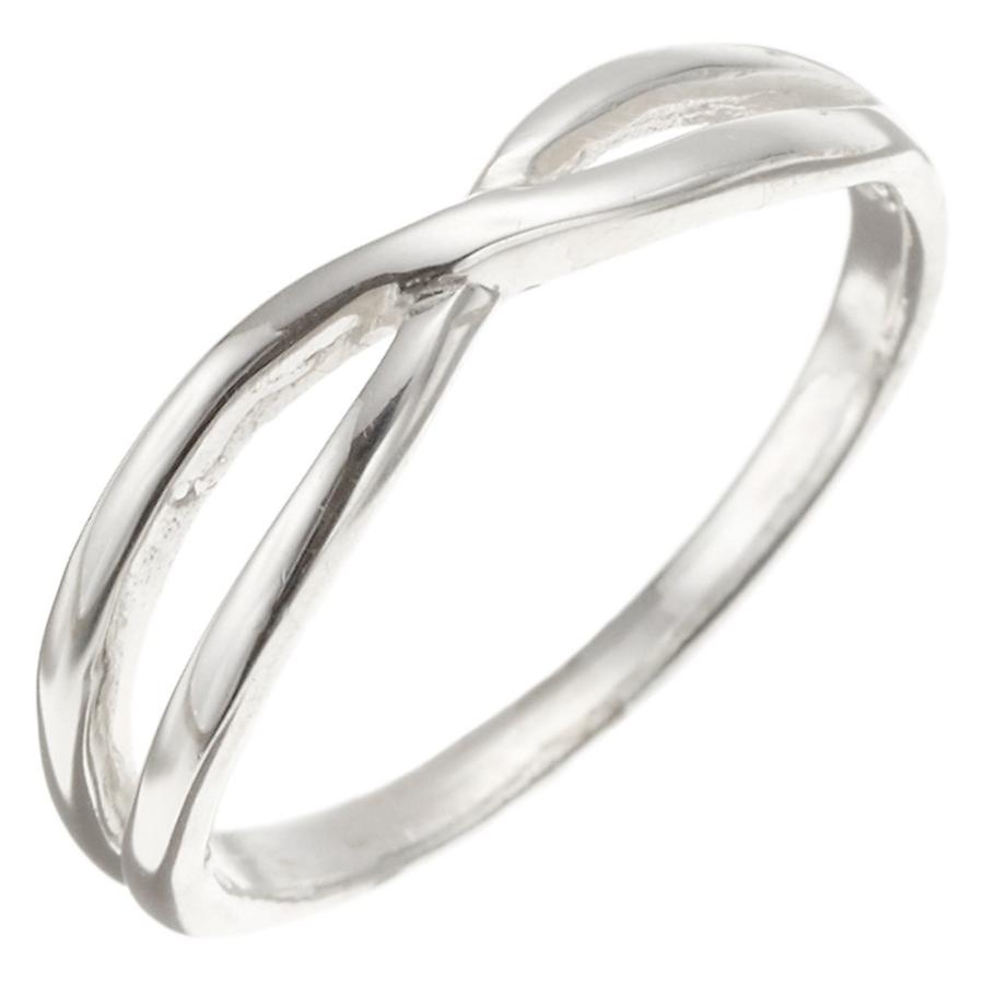 リング 指輪 シルバー925製 スタンダード ピンキー 中央でクロス