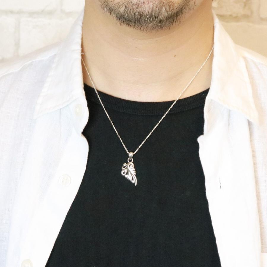 シルバー925製 ウイングモチーフのペアネックレス 燻し加工 ハート シルバーアクセサリー ジルコニア ユニセックス メンズ レディース 爆買の画像